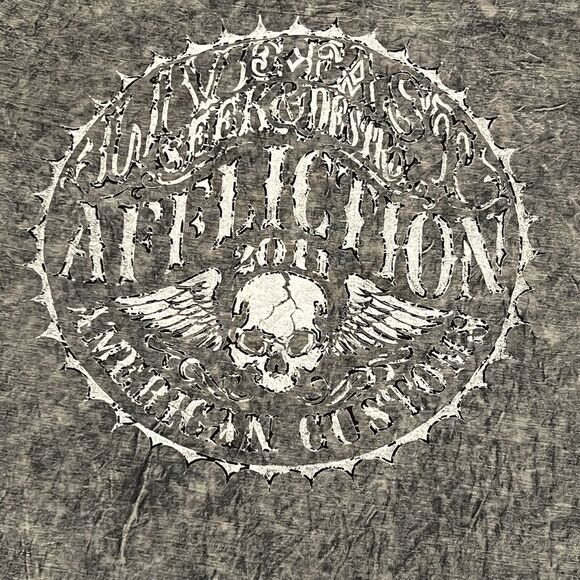 2011 Affliction Reversible Live Fast " Seek And Destroy" T-Shirt Men's Size 3XL - Picture 5 of 7